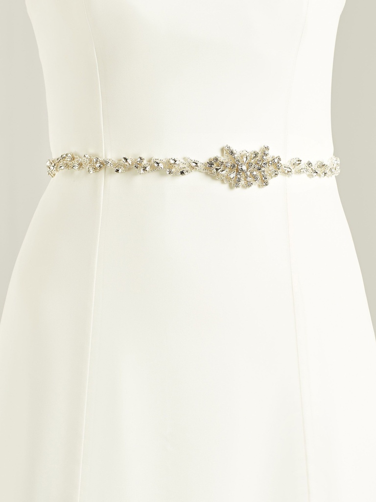 Ceinture avec cristaux brillants et perles