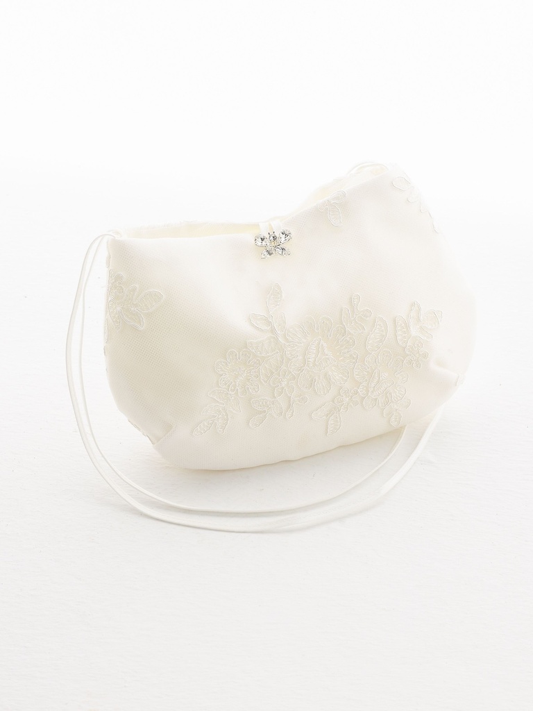 Bourse de mariée en dentelle