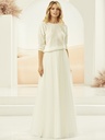 Top de mariée effet cachemire