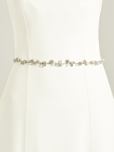 [PA38] Ceinture avec cristaux brillants et perles