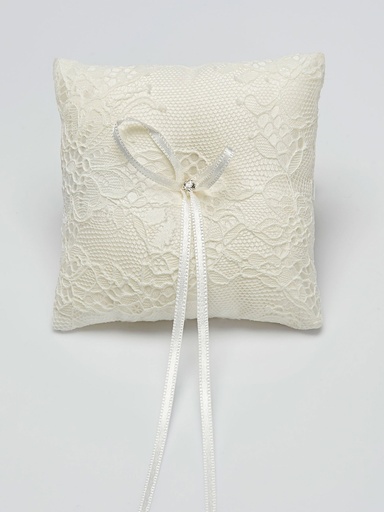 [K5] Coussin pour alliances en dentelle