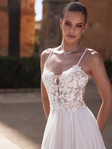 [E472] Bustier de mariée en tulle et dentelle