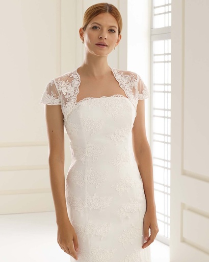 [E105_Blanc] Top de mariée en dentelle