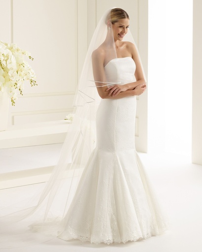[S146] Voile bordure satinée, 300 cm / 90 cm